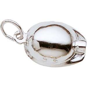  Rembrandt Charms Miners Hat Charm, Sterling Silver 