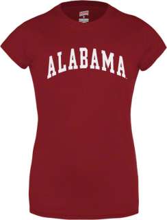 Alabama Crimson Tide Womens Crimson Jr. Varsity Team Arch T Shirt 