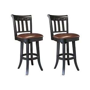  Savannah Rubbed Black 360Â° Swivel Bar Stools Savannah 