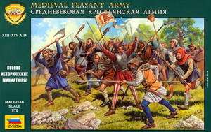 Zvezda 1/72 8059 Medieval Peasant Army Revolting Europe  