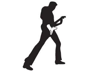 Music Silhouette Man Removable Wall Art Decal Sticker  