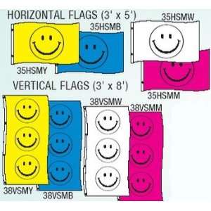  Smiley face flags 3 x 8 38VSMB Patio, Lawn & Garden