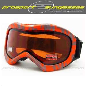 SKI SNOWBOARD goggles Orange Frame anti fog ORANGE HD lens glasses men 