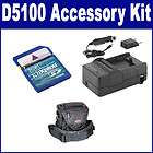 Nikon D5100 Camera Accessory Kit By Synergy, Charger, Memory Card 