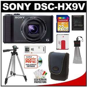 Sony Cyber Shot DSC HX9V Digital Camera (Black) with 3D Sweep Panorama 