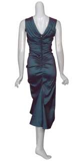 TADASHI Taffeta Ruched Sequin Beaded Gown Dress 14 NEW  
