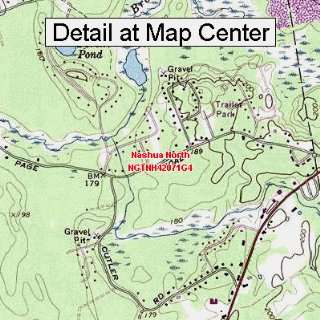USGS Topographic Quadrangle Map   Nashua North, New Hampshire (Folded 