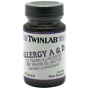  Twin Laboratories Allergy A & D, 100 capsules (Vitamins 