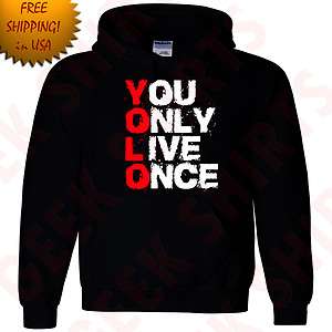 You Only Live Once Drake Hooded Sweat shirt OVOxo YOLO Take care 
