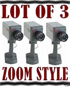Fake Security Cam Dummy Zoom Camera 3 Lot + Free Decals  