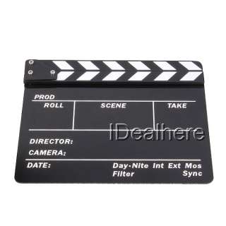 Standard Acrylic Movie Film Clapper board Slate Black  