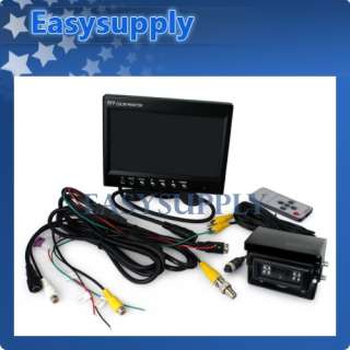 Bus Horse Truck Rear View Kit 7 LCD + Auto Shutter & Heated Backup 
