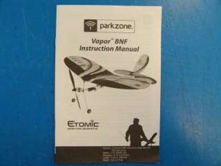 Parkzone Ultra Micro Etomic VAPOR RC Electric Airplane BNF Bind N Fly 