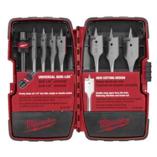 Milwaukee Flat Boring Bit Kits 49 22 0175 NEW 045242180035  