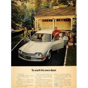 1972 Ad Volkswagen 411 Four Door Sedan Family Car VW   Original Print 