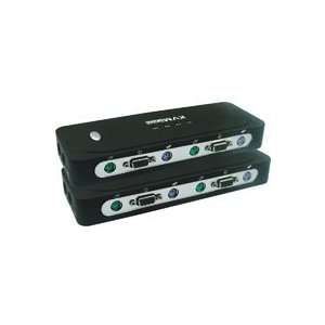 Black 4 Port KVM Switch Box  Industrial & Scientific