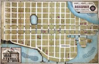 Civil War City Of Beaufort South Carolina map  