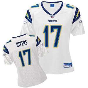 Reebok San Diego Chargers Philip Rivers Womens Replica White Jersey 