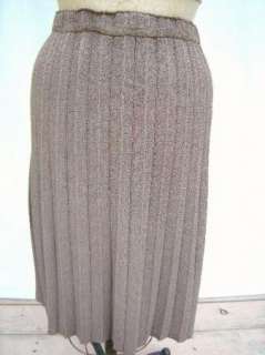 CASTLEBERRY 2Pc Dacron Polyester Novelty Knit Skirt Top Set Brown 
