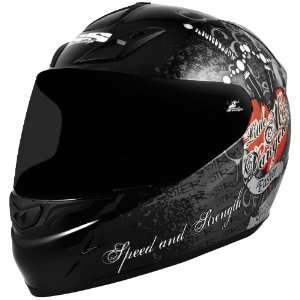   Face Motorcycle Helmet Black Little Miss Dangerous Large L 87 4058