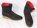 sporto womens water repellent rain snow black and red boot