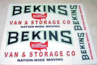 Smith Miller Mack Small Graphic Bekins Stickers SM 049  