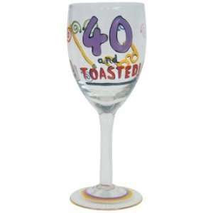  40th Birthday Old Whiny Toasting Glass Set of 2 