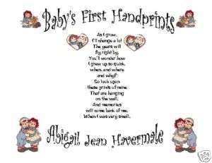 Raggedy Ann & Andy Babys First Handprints  