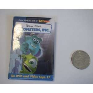  Vintage Disney Monsters INC Promotional Button Everything 