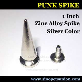 item 1 screwback spike material zinc alloy color silver size height is 