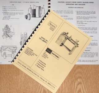   /ATLAS 101.28991 12 Metal Lathe Operators & Parts Manual 0795  