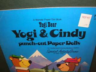 Vintage Yogi Bear Yogi & Cindy Punch Out Paper Dolls 1974 Unused 