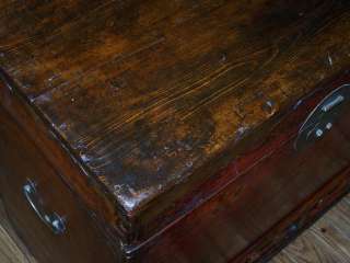 ANTIQUE CHINESE WOODEN TRUNK  
