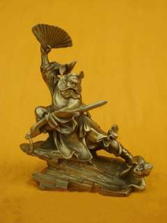 Chinese Exorcist Zhong Kui Bronze Statue Figure 9H  