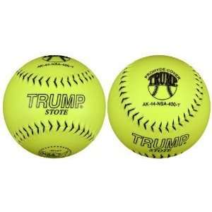   12 inch NSA Yellow Synthetic Leather Softball