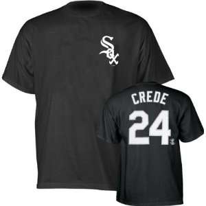  Joe Crede Black Majestic Name and Number Chicago White Sox 