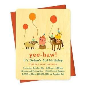 yee haw kids party   Personalized Wood Stationery