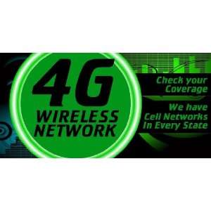  3x6 Vinyl Banner   4G Wireless Network 