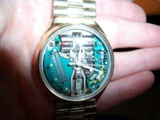   BULOVA SPACEVIEW WATCH JUST SERVICED RUNNING 10 KT GOLD FILLED  