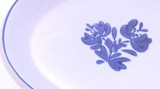   Yorktowne Blue Floral 2 Oval Vegetable Bowls 10 x 7 Made in USA