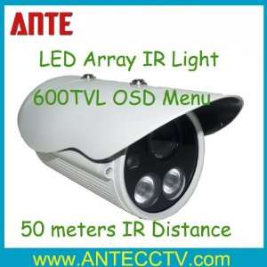  600tvl cctv camera with led array light security camera 