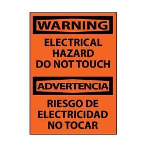 ESW500RB   Warning, Electrical Hazard Do Not Touch Bilingual, 14 X 10 
