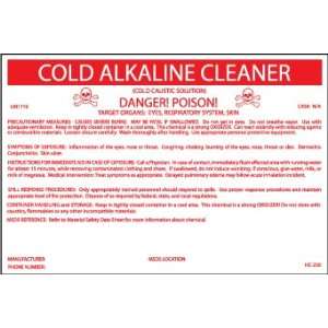  LABELS COLD ALKALINE CLEANER 3 1/4X5 P/S