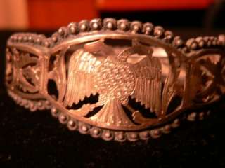   CHINESE 14K GOLD AND SILVER CRANE BRACELET 100 YEAR OLD ESTATE FIND