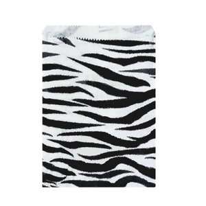 200pcs Zebra Print Paper Jewelry Gift Bags 4w x 6h  