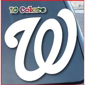 Washington Nationals W Car Window Vinyl Decal Sticker 5 Wide (Color 