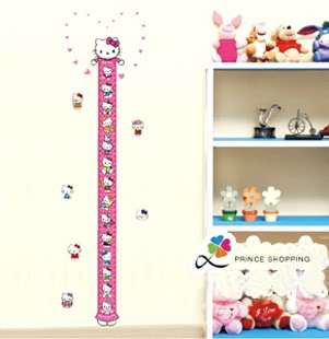 Cute Disney Hello Kitty Home Wall kid Height Stature Decor Stickers 