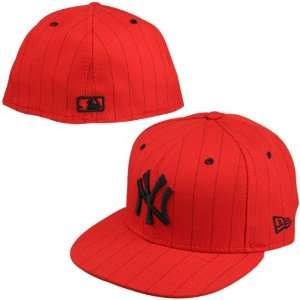  New Era New York Yankees Red Pinstripe 59FIFTY (5950 