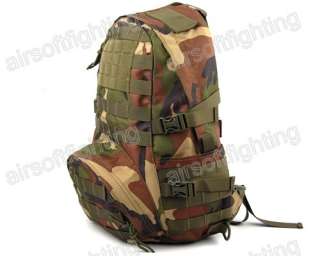 Molle 1000D Combat Patrol Pack Hiking Hunting Backpack Woodland A 