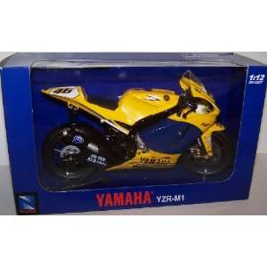 Newray 1/12 Scale Diecast Motorcycle Yamaha Yzr m1 Rider 